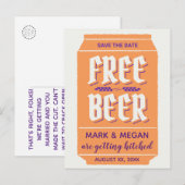 Faire-part Carte postale drôle et moderne sur le thème de la (Devant / Derrière)