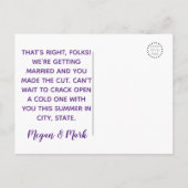 Faire-part Carte postale drôle et moderne sur le thème de la (Dos)