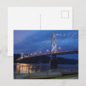 Faire-part Carte postale du pont de nuit (Devant / Derrière)