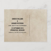 Faire-part Carte postale Ebony Chic Chevron Save the Date (Dos)