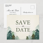 Faire-part Carte postale élégante de sauvegarde de la forêt P (Devant / Derrière)