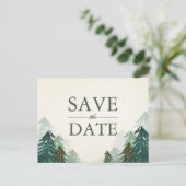 Faire-part Carte postale élégante de sauvegarde de la forêt P (Debout devant)