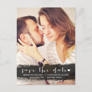 FAIRE-PART CARTE POSTALE EN ACRYLIQUE NOIRE POUR ANNONCER LA