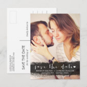 FAIRE-PART CARTE POSTALE EN ACRYLIQUE NOIRE POUR ANNONCER LA  (Devant / Derrière)