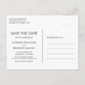 FAIRE-PART CARTE POSTALE EN ACRYLIQUE NOIRE POUR ANNONCER LA  (Dos)