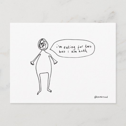 Faire-part carte postale enceinte (Devant)