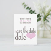 Faire-part Carte postale ENREGISTRER LA DATE (Debout devant)