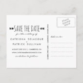 FAIRE-PART CARTE POSTALE ENREGISTRER LA DATE DE LA PHOTO MODE (Dos)