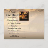 Faire-part Carte postale Enregistrer la date de la plage au c (Dos)