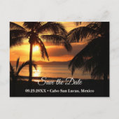 Faire-part Carte postale Enregistrer la date de la plage au c (Devant)