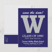 Faire-part Carte postale Enregistrer la date de réunion de la (Devant / Derrière)