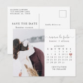 Faire-part Carte postale | Enregistrer la date du calendrier (Devant / Derrière)