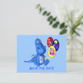 Faire-part Carte postale Enregistrez la date Ballons Dragon B (Debout devant)