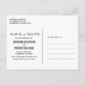 FAIRE-PART CARTE POSTALE ÉPHÉMÈRE FLEURIE LILAS SAVE THE DATE (Dos)