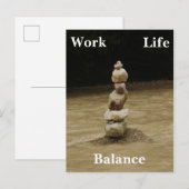 Faire-part Carte postale Équilibre Vie Professionnelle (Devant / Derrière)