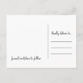 Faire-part Carte postale "Événement à venir" Rayures et Banni (Dos)