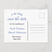 Faire-part Carte postale Fiançailles Gold Photo Frame (Dos)