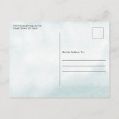 Faire-part Carte postale Fiançailles Photo One Love Eucalyptu (Dos)