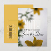 Faire-part Carte postale Fleur de printemps pour 30e annivers (Devant / Derrière)