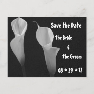 Faire-part Carte postale Fleurs Noir et Blanc