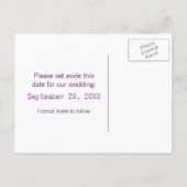 Faire-part Carte postale "Floppy Disc Save the Date", Violet (Dos)