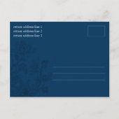 Faire-part Carte postale florale de sauvegarde de date (Dos)