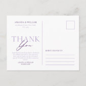 Faire-part Carte postale florale élégante (Dos)