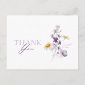 Faire-part Carte postale florale élégante (Devant)