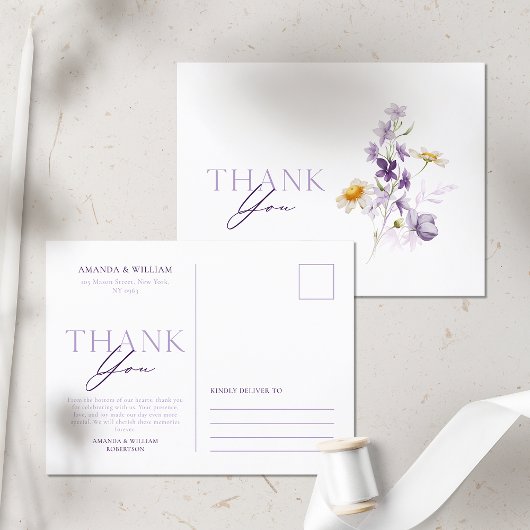 Faire-part Carte postale florale élégante