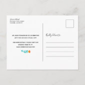 Faire-part Carte postale florale et oiseaux d'inspiration mex (Dos)