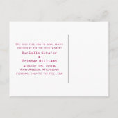 Faire-part Carte postale "Fuchsia Heart Math Graph" pour anno (Dos)