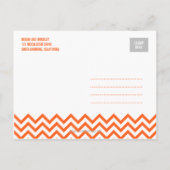 Faire-part Carte postale Funky Couple Save The Date - Orange (Dos)
