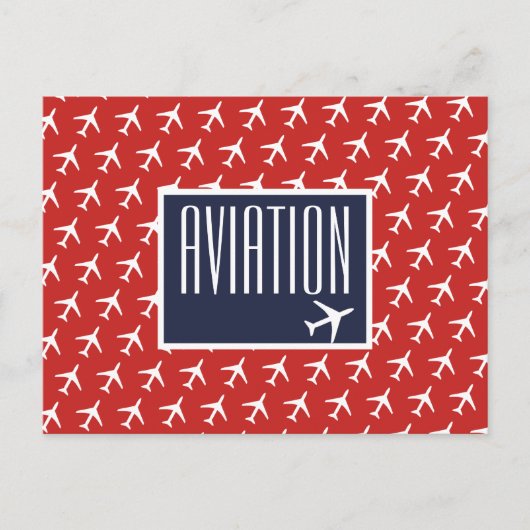 Faire-part Carte postale Funky Plane Pilot Aviation (Devant)