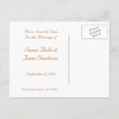 Faire-part Carte postale - Gâteau de mariage (Dos)