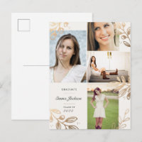 Carte postale Gold Feuilles 4 Photo Grad Faire-par