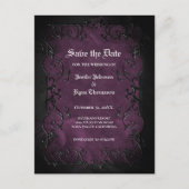 Faire-part Carte postale gothique de mariage Halloween pour a (Devant)