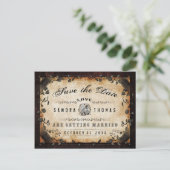 Faire-part Carte postale Halloween Marron Gothique LOVE Enreg (Debout devant)