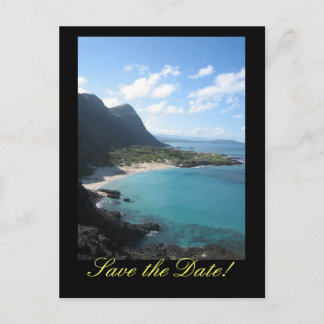 Faire-part Carte postale Hawaii pour annoncer la date