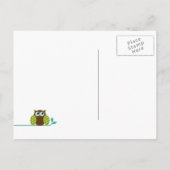 Faire-part Carte postale hibou (Dos)
