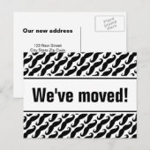 Faire-part Carte postale Hipster mobile avec empreinte mousta (Devant / Derrière)