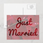 Faire-part Carte postale "Juste Mariés" (Devant / Derrière)