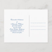 Faire-part Carte postale Lapis Blue Deco Chic Save the Date (Dos)
