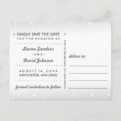 Faire-part Carte postale Lune & Étoiles Bleu sarcelle Or & Bl (Dos)