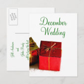 Faire-part Carte postale Mariage décembre (Devant / Derrière)