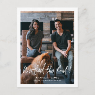 Faire-part Carte postale Mariage Elopement avec photo