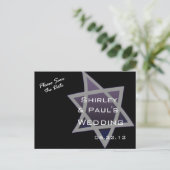 Faire-part Carte postale Mariage Star of David (Debout devant)