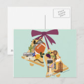 Faire-part Carte postale mariage Texas cloches de mariage Sau (Devant / Derrière)