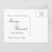 Faire-part Carte postale Mariage victorien (Save the Day) (Dos)