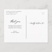 Faire-part Carte postale Merci (Dos)