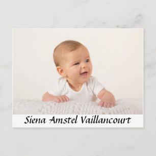 Faire-part Carte postale Merci bébé